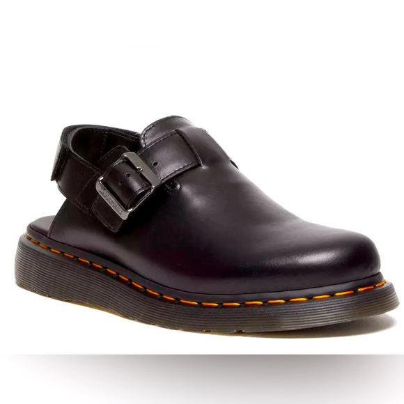 Dr. Martens Jorge II Women’s US 10 Black Brando Leather Slingback Mules EUC - Picture 1 of 10